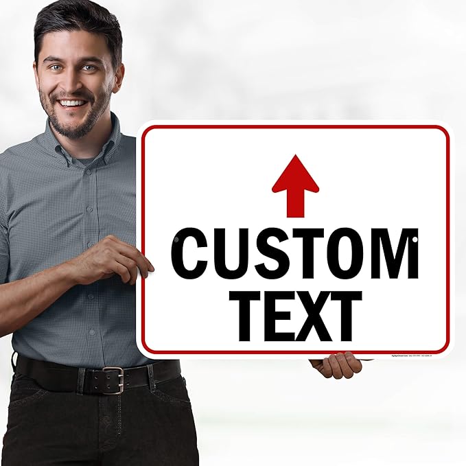 Custom Arrow,Custom Directional Sign, Up Arrow,18x24 Inches, Rust Free .063 Aluminum, Fade Resistant, Made in USA by My Sign Center