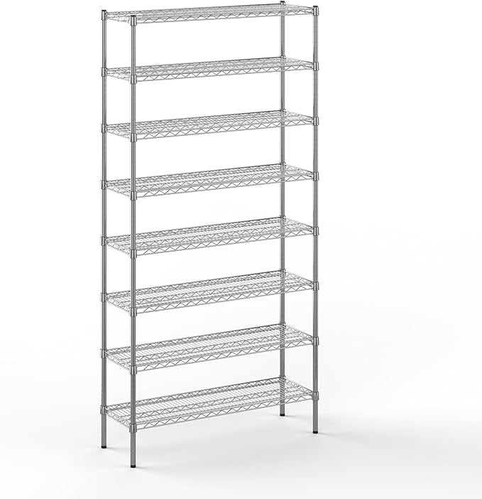 Regal Altair 14" Deep x 42" Wide x 86" Height Wire Shelving Kit | 8-Tier | NSF Commercial Storage Rack Unit