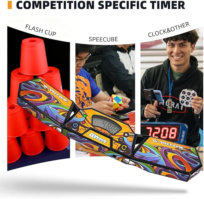 Professional Speed Cube Timer,Touch Control Timer with Display,Cube Race Stack Competition a Great Gift for Boys and Girls