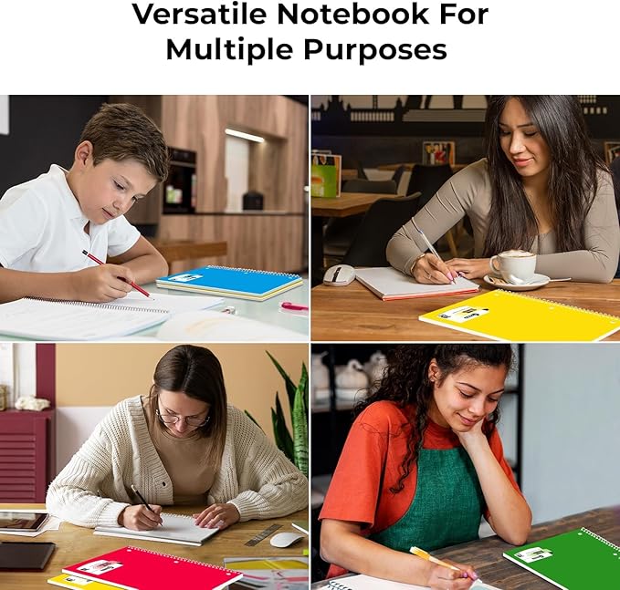 Rosmonde 5000 Packs (Pallet) 1 Subject Notebooks, Spiral Notebook Bulk, College Ruled, 70 Sheets (140 pages), 8 x 10-1/2", Bulk Spiral Notebooks for School Districts & Office, 4-7 Days Transit