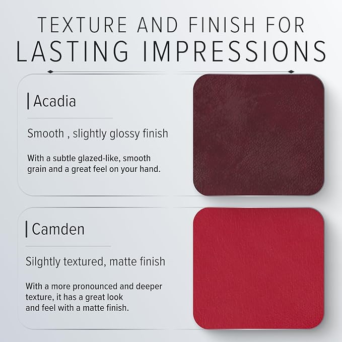 Gallery Leather Large Address Book with Alphabetical Tabs up to 480 records, Leather Notebook Hardcover, Telephone and Address Books - 9x7, Desk Address, Acadia Burgundy