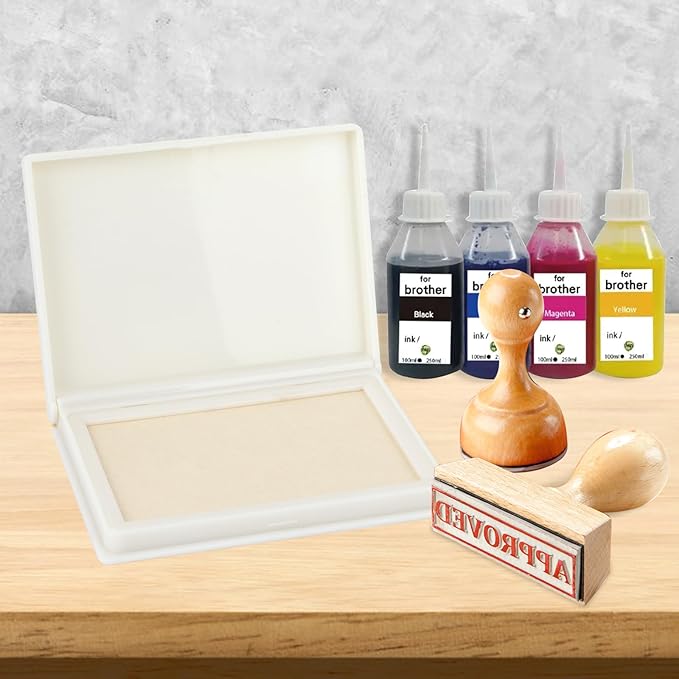 Dry Stamp Pad, 4 x 2.5 Inch Premium Quality Ink Pad for Stamps, All-Purpose Felt Pad for Office and Crafting, Works with Rubber and Clear Stamps