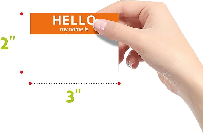 15 Colors 405 PCs Name Tag Sticker in for Themed Party School Office Home (3"x2" Each)