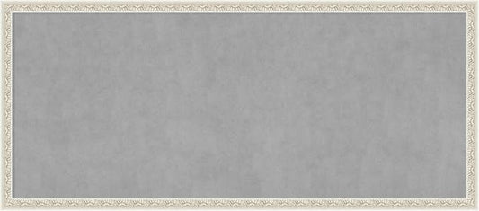 Amanti Art Silver Framed Magnetic Board 22x50 Oversize Vision Board for use with Magnets, 100% Metal Sheet to Display Items as Office Decor or for Home Organization in mudroom, Kitchen or Kids Room