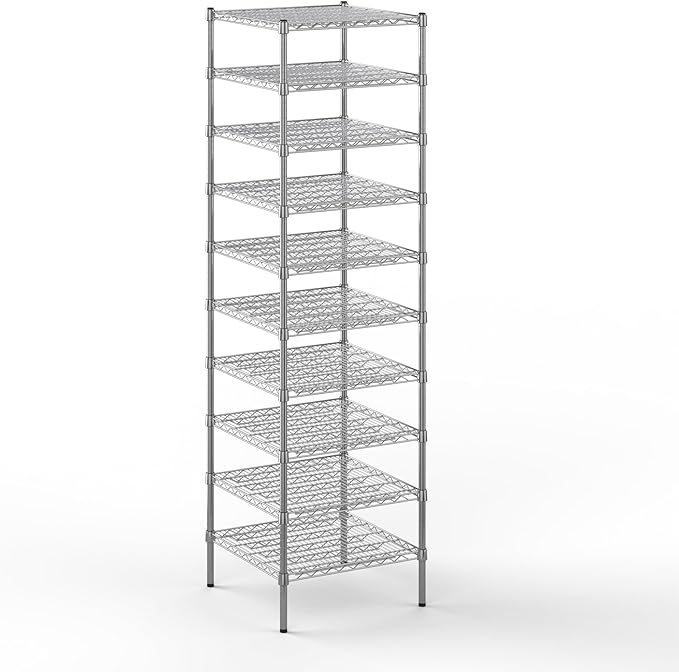Regal Altair 24" Deep x 24" Wide x 86" Height Wire Shelving Kit | 10-Tier | NSF Commercial Storage Rack Unit