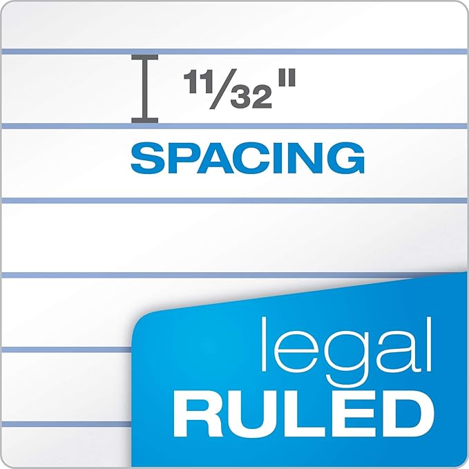TOPS Legal Pads, 12 Pack, Premium Docket Gold Note Pad Bulk Pack, 50 Legal Ruled 8.5 x 11 Sheets, Thick White Paper with Extra Hard Back, Proudly Made in the USA
