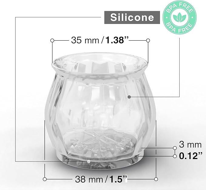 X-Protector Silicone Chair Leg Floor Protectors with Non-Slip Bottom - 16 PCS - Anti-Slip Chair Leg Covers - Non-Skid Furniture Leg Caps - Furniture Pads for 1.4-1.8" Round & 1.1-1.4" Square Legs!