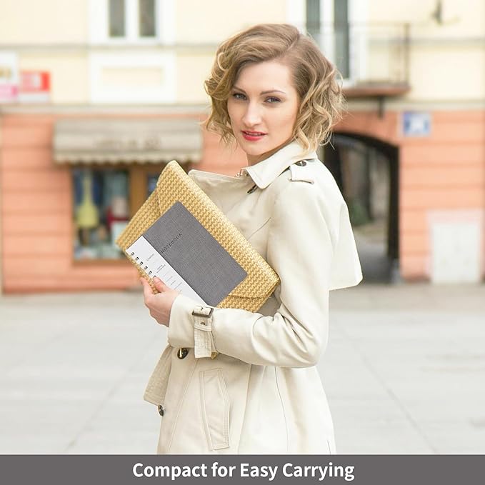 Spiral Notebook-5.75" x 8.125" College Ruled Journal with Inner Pockets and 160 Pages,PU Leather Cover Business Journal, Twin-Wire Binding Notebook Perfect for Office & Home School Supplies 3 pack Grey
