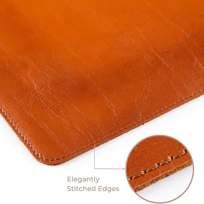Node Leather Desk Mat - Executive Real Leather Desk Pad - Large (18 3/4" X 35 3/4") | Non-Slip Leather Desk Blotter