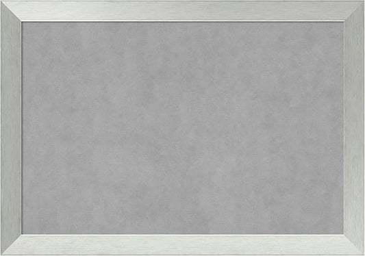 Amanti Art Silver Framed Magnetic Board 28x40 Large Vision Board for use with Magnets, 100% Metal Sheet to Display Items as Office Decor or for Home Organization in mudroom, Kitchen or Kids Room