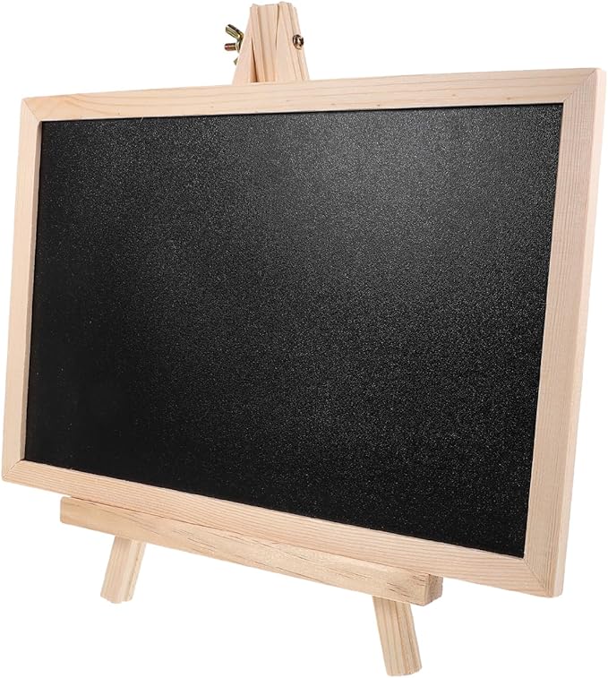 Holibanna Small Chalkboard with Stand 12 Inch Desktop Message Board for Home Bar Wedding Party Decoration Easy to Write and Clean