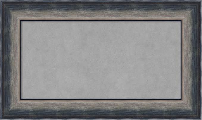 Amanti Art Silver Framed Magnetic Board 18x30 Small Vision Board for use with Magnets, 100% Metal Sheet to Display Items as Office Decor or for Home Organization in mudroom, Kitchen or Kids Room