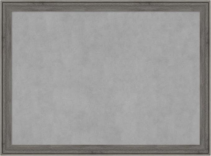 Amanti Art Grey Framed Magnetic Board 23x31 Medium Vision Board for use with Magnets, 100% Metal Sheet to Display Items as Office Decor or for Home Organization in mudroom, Kitchen or Kids Room