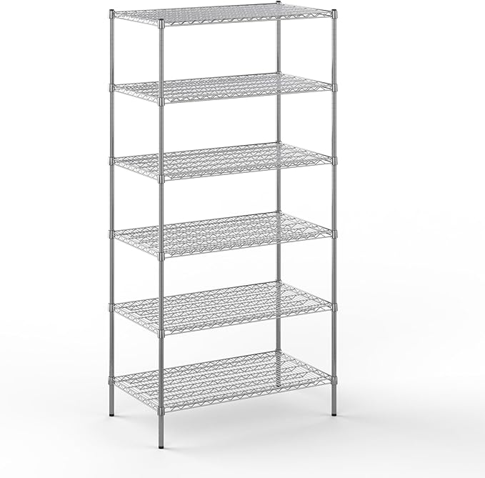 Regal Altair 24" Deep x 42" Wide x 86" Height Wire Shelving Kit | 6-Tier | NSF Commercial Storage Rack Unit