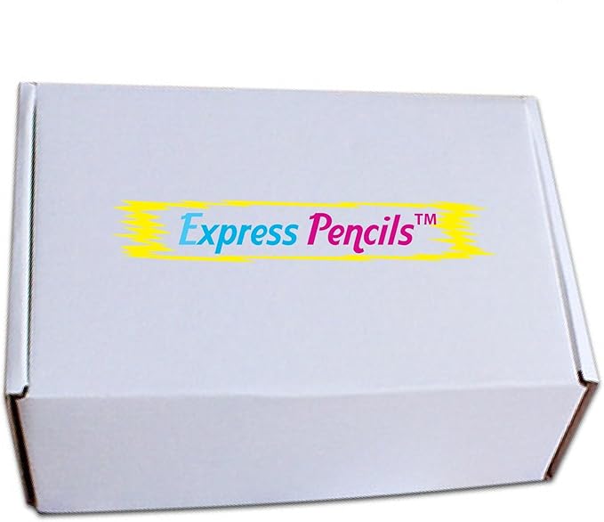 Express Pencils Personalized Ballpoint Pens - Retro -Retractable Click action - Custom - Black writing - Printed Name pens - Imprinted w/Your Logo/Message - Personalization - 12 Pens/Box (Light Blue)
