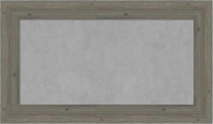 Amanti Art Grey Framed Magnetic Board 17x29 Small Vision Board for use with Magnets, 100% Metal Sheet to Display Items as Office Decor or for Home Organization in mudroom, Kitchen or Kids Room