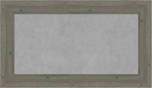 Amanti Art Grey Framed Magnetic Board 17x29 Small Vision Board for use with Magnets, 100% Metal Sheet to Display Items as Office Decor or for Home Organization in mudroom, Kitchen or Kids Room