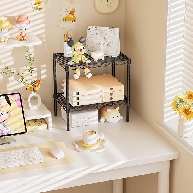 SINGAYE Shelf Closet Wire Shelving：Adjustable Metal Unit for Laundry Room Organization Bathroom Kitchen Home Storage Small Pantry Rack Shelves