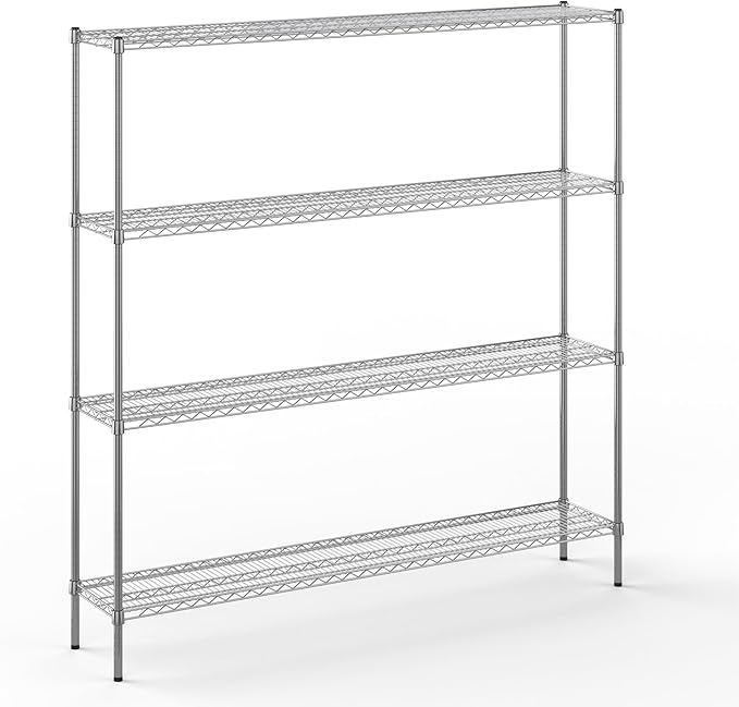 Regal Altair 14" Deep x 72" Wide x 74" Height Wire Shelving Kit | 4-Tier | NSF Commercial Storage Rack Unit