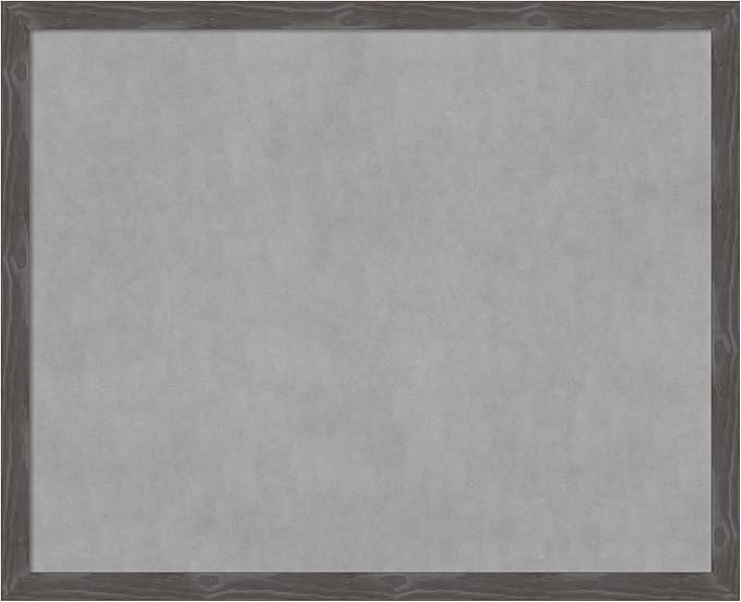 Amanti Art Grey Framed Magnetic Board 35x43 X-Large Vision Board for use with Magnets, 100% Metal Sheet to Display Items as Office Decor or for Home Organization in mudroom, Kitchen or Kids Room