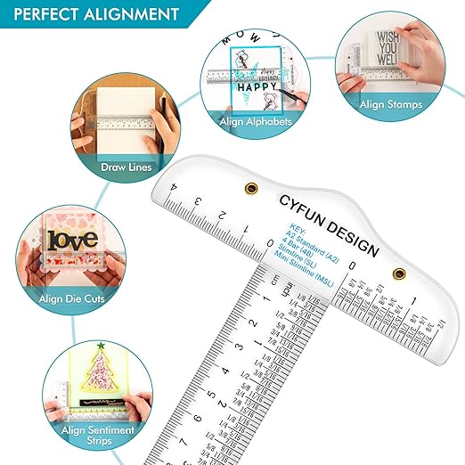 6 Inches Acrylic Clear T-Square Ruler,5 Pack,T Square Ruler,Transparent,T Ruler,for Crafting Drafting and General Layout Work Art Framing & Drafting Scrapbooking Crafting Arts Crafts Supplies Tools