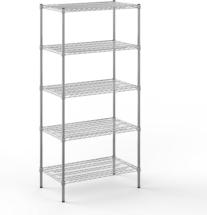 Regal Altair 21" Deep x 36" Wide x 74" Height Wire Shelving Kit | 5-Tier | NSF Commercial Storage Rack Unit