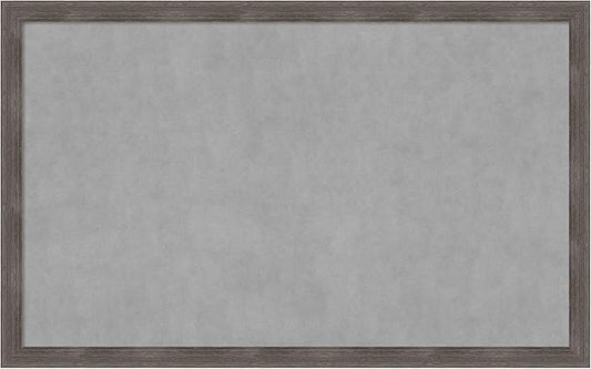 Amanti Art Grey Framed Magnetic Board 27x43 Large Vision Board for use with Magnets, 100% Metal Sheet to Display Items as Office Decor or for Home Organization in mudroom, Kitchen or Kids Room