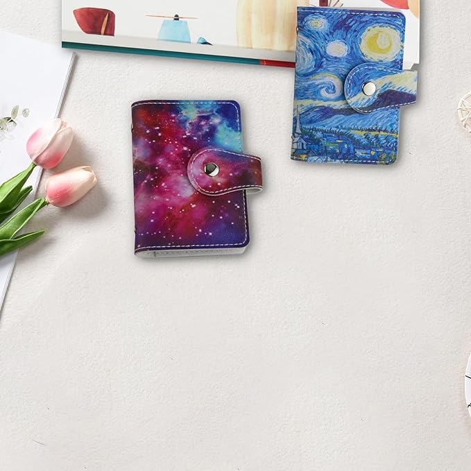 PRIVILLA 2 Pcs Credit Card Holder and business card holder，Sd Card Holder Each Has 26 Card Organizers, 2024 New Credit Card Holders book for Men and Women.