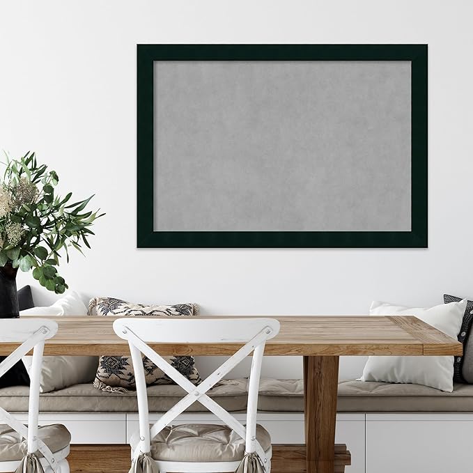 Amanti Art Black Framed Magnetic Board 28x40 Large Vision Board for use with Magnets, 100% Metal Sheet to Display Items as Office Decor or for Home Organization in mudroom, Kitchen or Kids Room