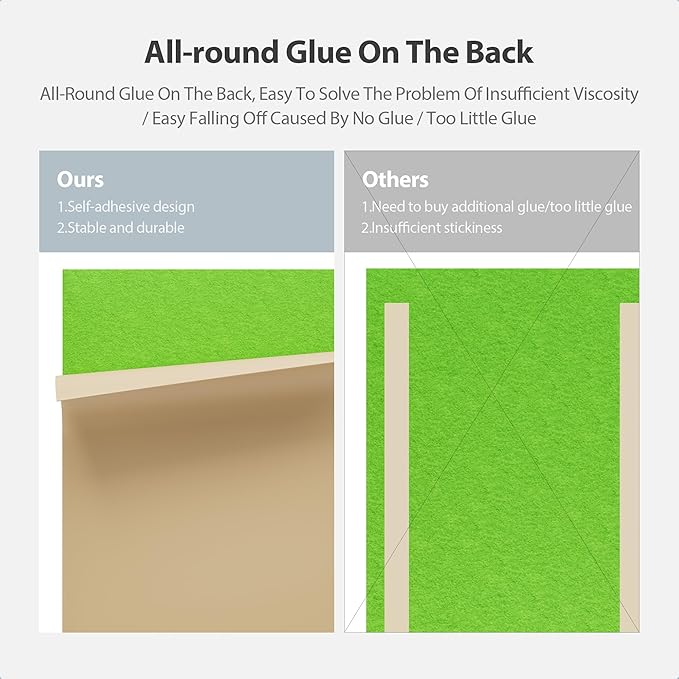 Amantech 12 Pack Acoustic Panels Self Adhesive Sound Proof Foam, High Density Sound Acoustic Panel, 16X12X0.4 Inch 4:3 Rectangle Panels in Home, Office, Reccording Room, Studio, More(Fruit Green)