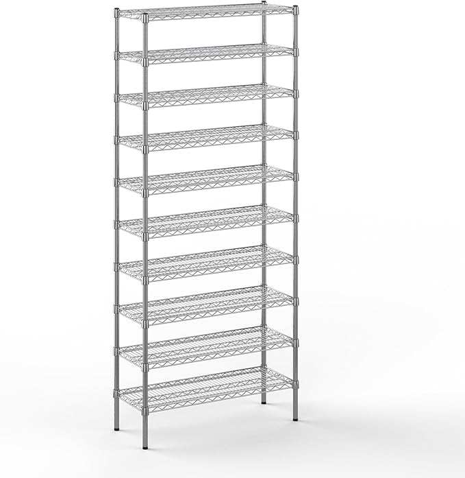 Regal Altair 14" Deep x 36" Wide x 86" Height Wire Shelving Kit | 10-Tier | NSF Commercial Storage Rack Unit