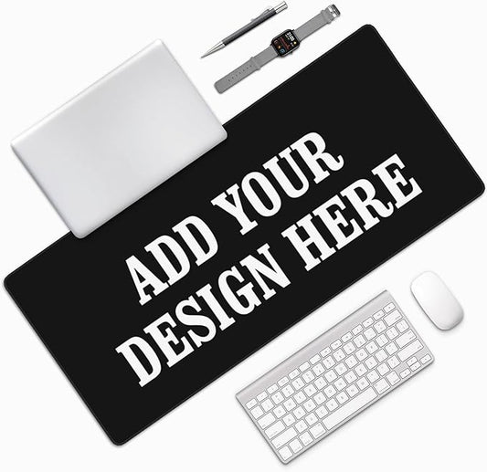 OHORTEB Custom Mouse Pad with Photo, Personalized Image Text Laptop Desk Mat, Customized Non-Slip Waterproof Desk Writing Pad for Office Home (Custom, 12in x 31.5in)
