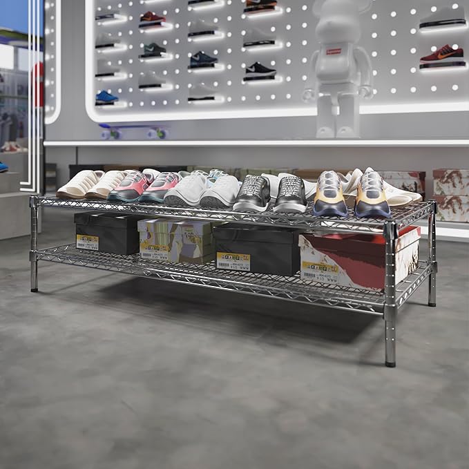 Regal Altair 24" Deep x 54" Wide x 14" Height Wire Shelving Kit | 2-Tier | NSF Commercial Storage Rack Unit