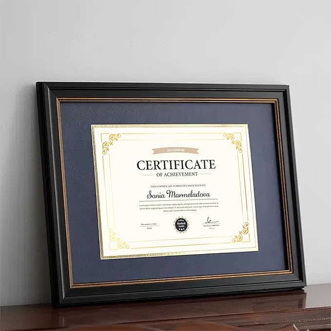 50 Sheets Gold Foil Border Certificate Paper, 8.5 x 11 Inch Letter Size, for Printing, Diploma Paper, Award, Document Cardstock Paper, Inkjet Printer Compatible