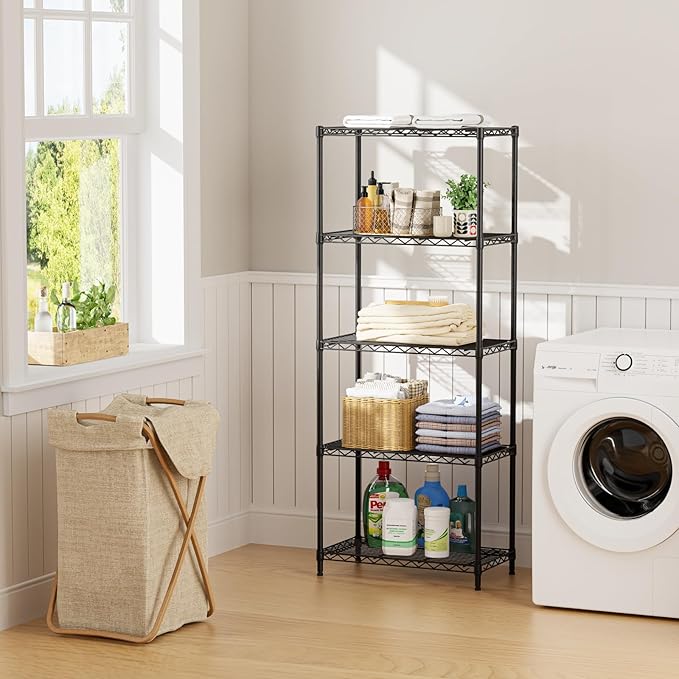 SINGAYE Shelf Closet Wire Shelving：Adjustable Metal Unit for Laundry Room Organization Bathroom Kitchen Home Storage Small Pantry Rack Shelves