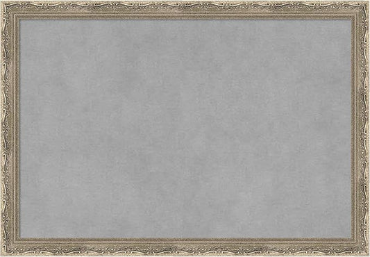 Amanti Art Silver Framed Magnetic Board 14x20 Small Vision Board for use with Magnets, 100% Metal Sheet to Display Items as Office Decor or for Home Organization in mudroom, Kitchen or Kids Room