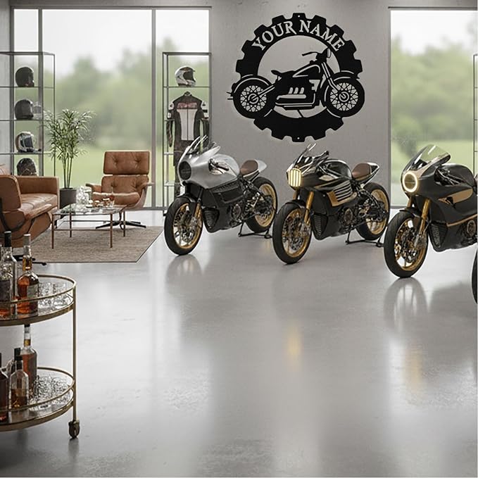 Custom Dirt Bike Metal Signs Personalized Motorcycle Name Sign Custom Garage Decor Motorbikes Wall Art Decor Motorcycle Sign Men Room Decorate Gifts for Men Husband Rider