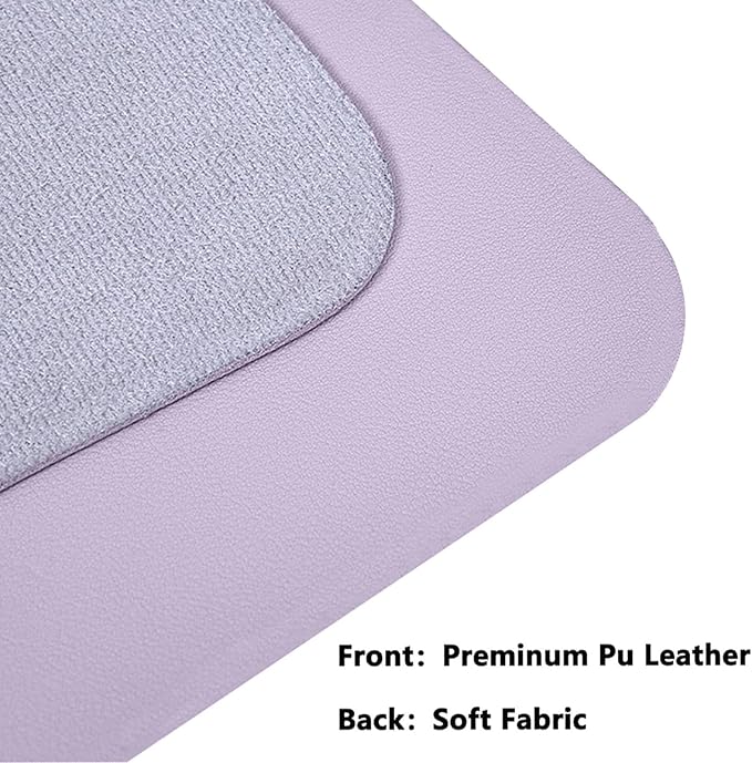 PU Leather Desk Pad Protector Gaming Mouse Pad Non Slip Desk Mat for Keyboard and Mouse Waterproof Desk Writing Pad for Office and Home Desk Accessories(Purple, 23.6 * 11.8)