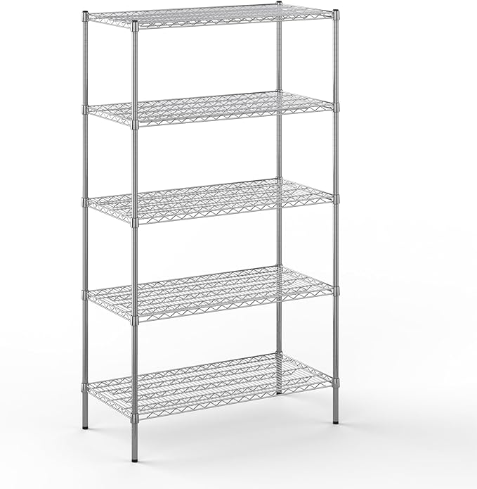 Regal Altair 21" Deep x 42" Wide x 74" Height Wire Shelving Kit | 5-Tier | NSF Commercial Storage Rack Unit