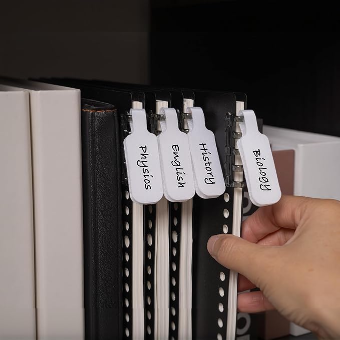 Trilancer Reusable Cable Cord Wire Labels, Easy to Write on, Hook&Loop Closure, for Organizing and Identification, Cable Tags, Multiple Uses - 35PCS(White)