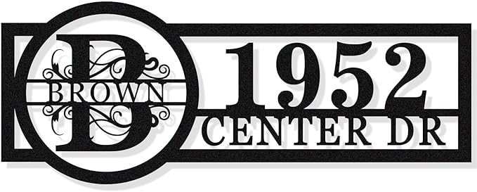 Custom Address Numbers for House, Personalized Hanging Metal Address Signs for Houses, House Warming Gifts New Home, Address Plaques for House Numbers, House Numbers for Outside Plaque, Address Plaque