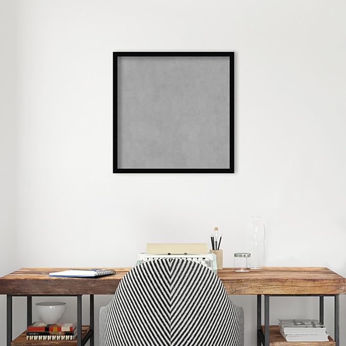Amanti Art Black Framed Magnetic Board 21x21 Medium Vision Board for use with Magnets, 100% Metal Sheet to Display Items as Office Decor or for Home Organization in mudroom, Kitchen or Kids Room