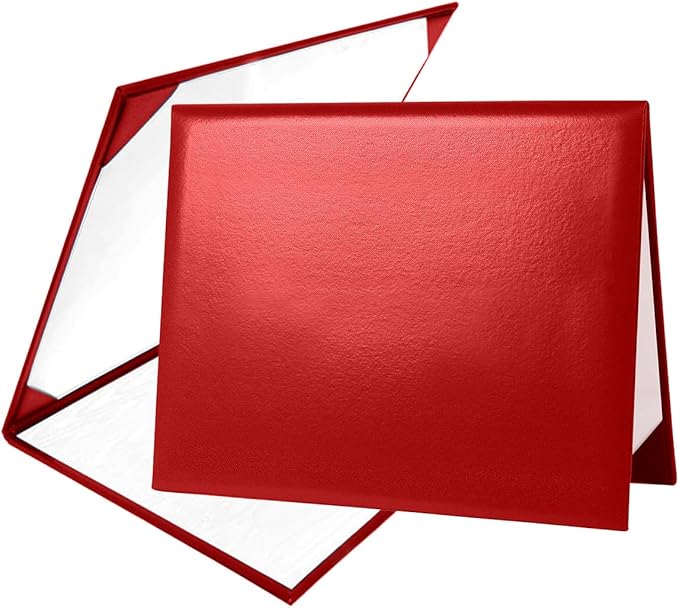 Diploma Cover 8.5” x11” Diploma Holder of Graduation Leatherette Padded Certificate（Tent Style),20-Pack