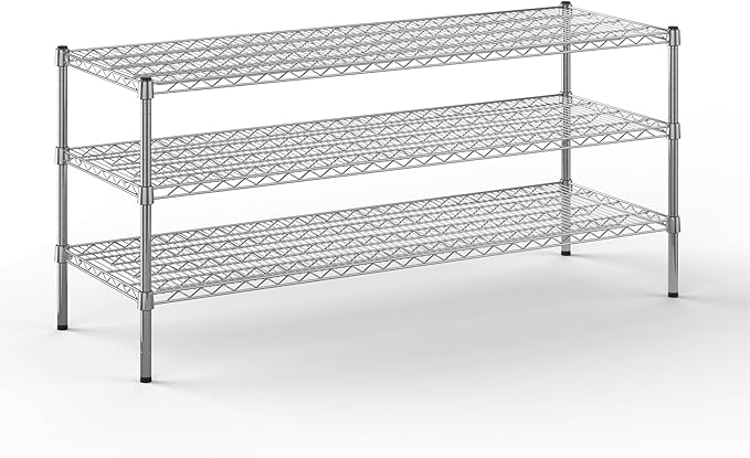 Regal Altair 21" Deep x 60" Wide x 27" Height Wire Shelving Kit | 3-Tier | NSF Commercial Storage Rack Unit