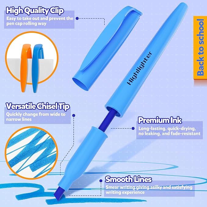 ZERDROFY 180 Count Highlighters Assorted Colors Bulk - No Bleed Dry-Quickly Chisel Tip 6 Colors Highlighter Markers Set for Kids Adults, Classroom Office Must Have, Back to School Supplies for Teacher