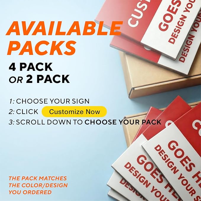 SPEEDYORDERS Custom Outdoor Metal Signs, Personalized Aluminum Signs, Customized Safety Signs, Metal Business Signs, Waterproof Outdoor Business Signs, White Aluminum (Red & White, 42x28 In)