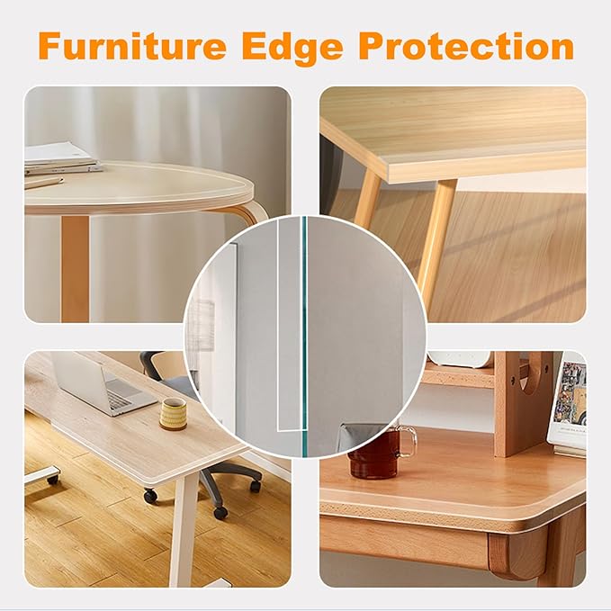 Clear Soft Corner Protectors for Furniture Strip,2.6 in x 6.6 FT,Sharp Edge & Table Bumper,Window Edge,Wall Protector, Soft Corner Guards Safe for Proof,Table Corner Protectors in Family