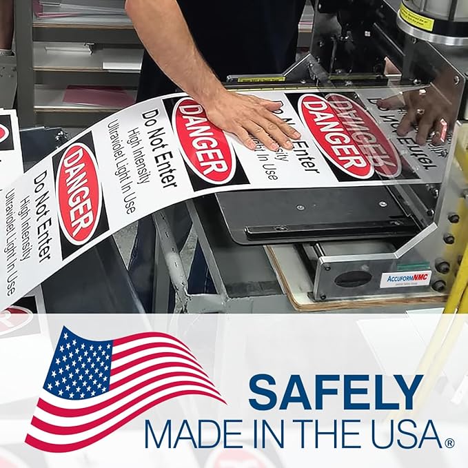 Custom OSHA Style Notice Sign 10" x 14" Adhesive Vinyl Sign, Customizable "Your Text Here", by AccuformNMC Made in USA