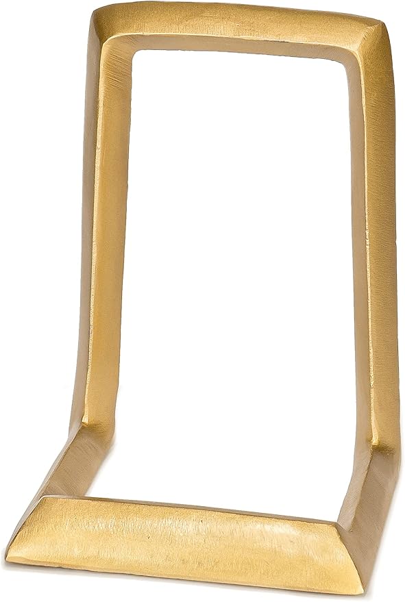 Red Co. 8” Decorative Metal Display Plate Stand and Art Holder Easel in Distressed Gold Finish