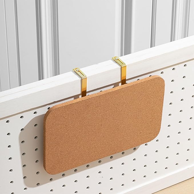 Amylove 4 Pcs Adjustable Cubicle Hanger Universal Partition Metal Cubicle Hooks Door Hanger, Adjusted to Fit Panels with 1 3/8 Inch to 3 1/2 Inch Thickness for Office Whiteboard (Gold)